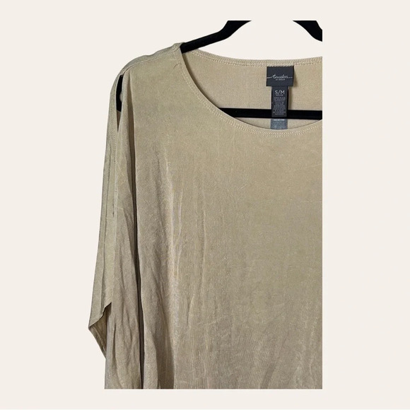 Women’s TRAVELERS BY CHICO’S FRINGE‎ TOP BROWNS IN COLOR SIZE S/MP - Picture 3 of 9